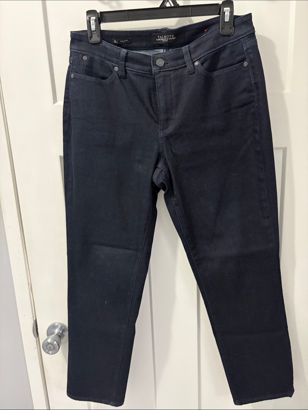 Talbots Navy Cropped Slim-Ankle Stretch Jeans